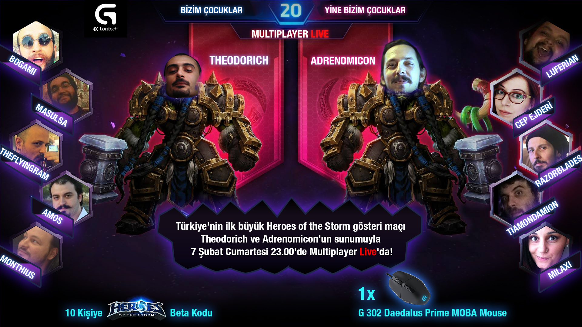 Multiplayer Live Heroes of the Storm Gösteri Maçında 10 Kişiye HotS Beta Kodu!