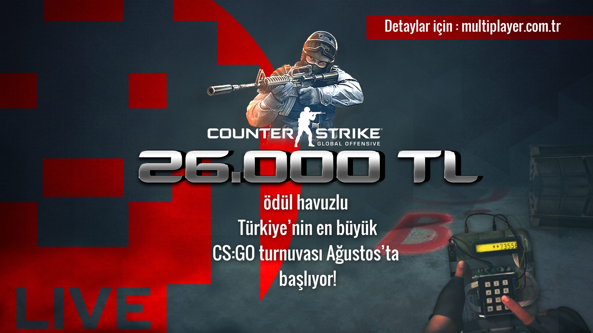 26.000 TL Ödül Havuzlu CS:GO Turnuvası Ağustosta Başlıyor!